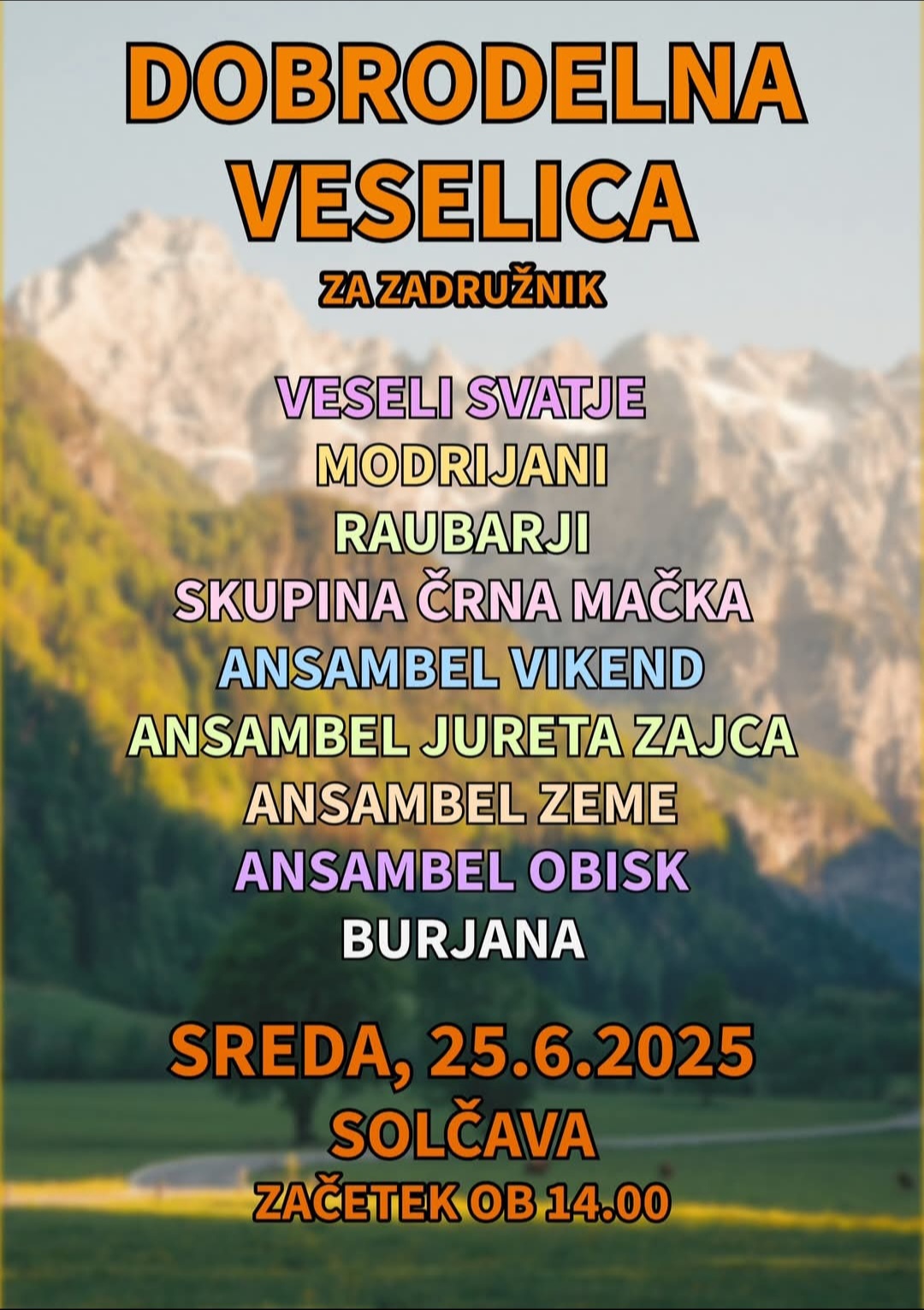 Dobrodelna veselica za Zadružnik